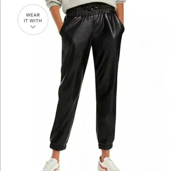Joie wadley faux leather joggers - Picture 1 of 8